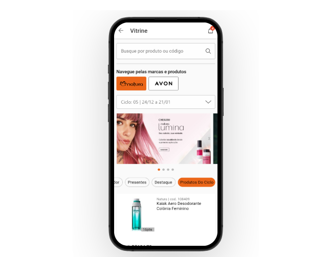 Natura app mockup